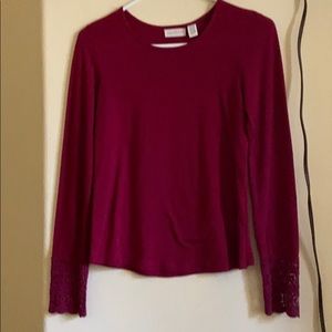 Full tilt burgundy long sleeve shirt